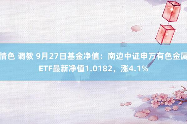 情色 调教 9月27日基金净值：南边中证申万有色金属ETF最新净值1.0182，涨4.1%