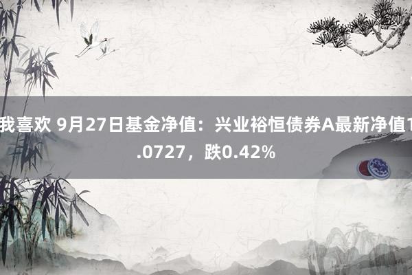 我喜欢 9月27日基金净值：兴业裕恒债券A最新净值1.0727，跌0.42%