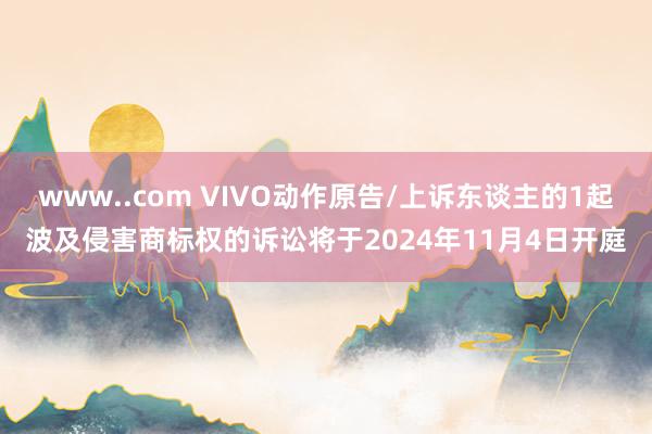 www..com VIVO动作原告/上诉东谈主的1起波及侵害商标权的诉讼将于2024年11月4日开庭