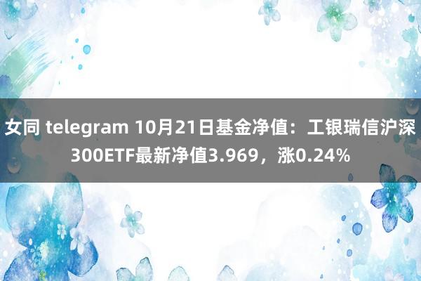 女同 telegram 10月21日基金净值：工银瑞信沪深300ETF最新净值3.969，涨0.24%