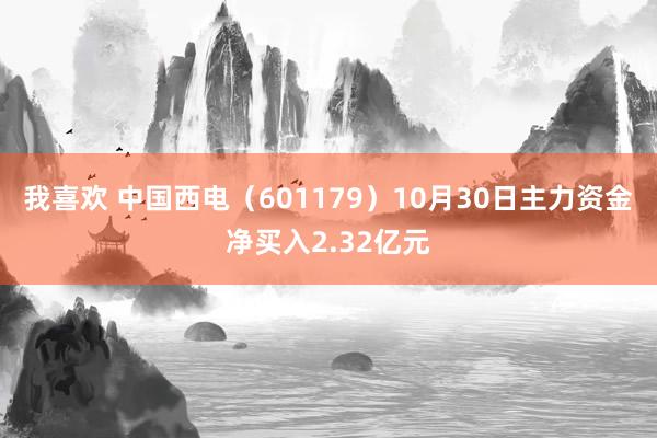 我喜欢 中国西电（601179）10月30日主力资金净买入2.32亿元