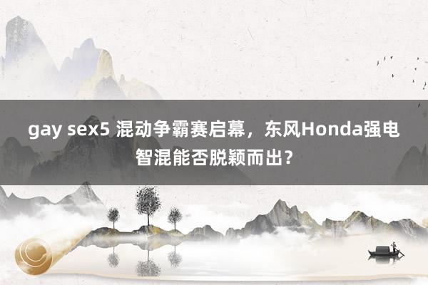 gay sex5 混动争霸赛启幕，东风Honda强电智混能否脱颖而出？