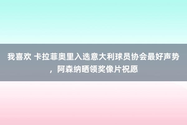 我喜欢 卡拉菲奥里入选意大利球员协会最好声势，阿森纳晒领奖像片祝愿