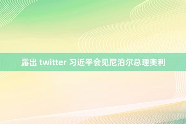 露出 twitter 习近平会见尼泊尔总理奥利