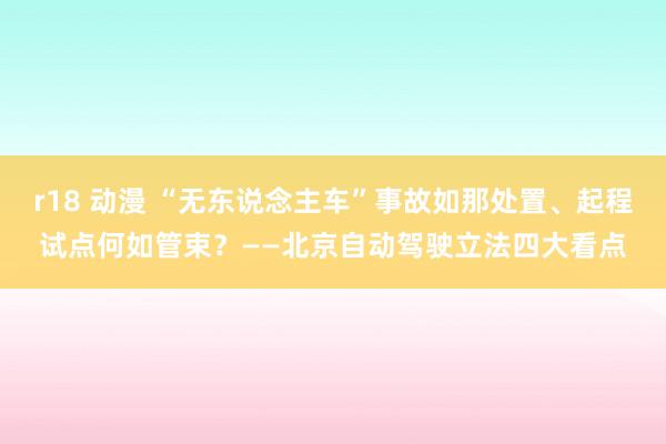 r18 动漫 “无东说念主车”事故如那处置、起程试点何如管束？——北京自动驾驶立法四大看点