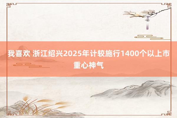 我喜欢 浙江绍兴2025年计较施行1400个以上市重心神气