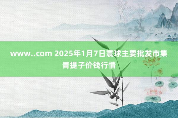 www..com 2025年1月7日寰球主要批发市集青提子价钱行情