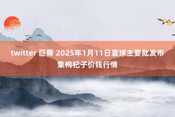 twitter 巨臀 2025年1月11日寰球主要批发市集枸杞子价钱行情