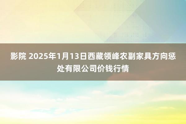 影院 2025年1月13日西藏领峰农副家具方向惩处有限公司价钱行情