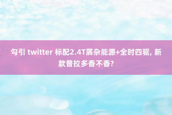 勾引 twitter 标配2.4T羼杂能源+全时四驱， 新款普拉多香不香?